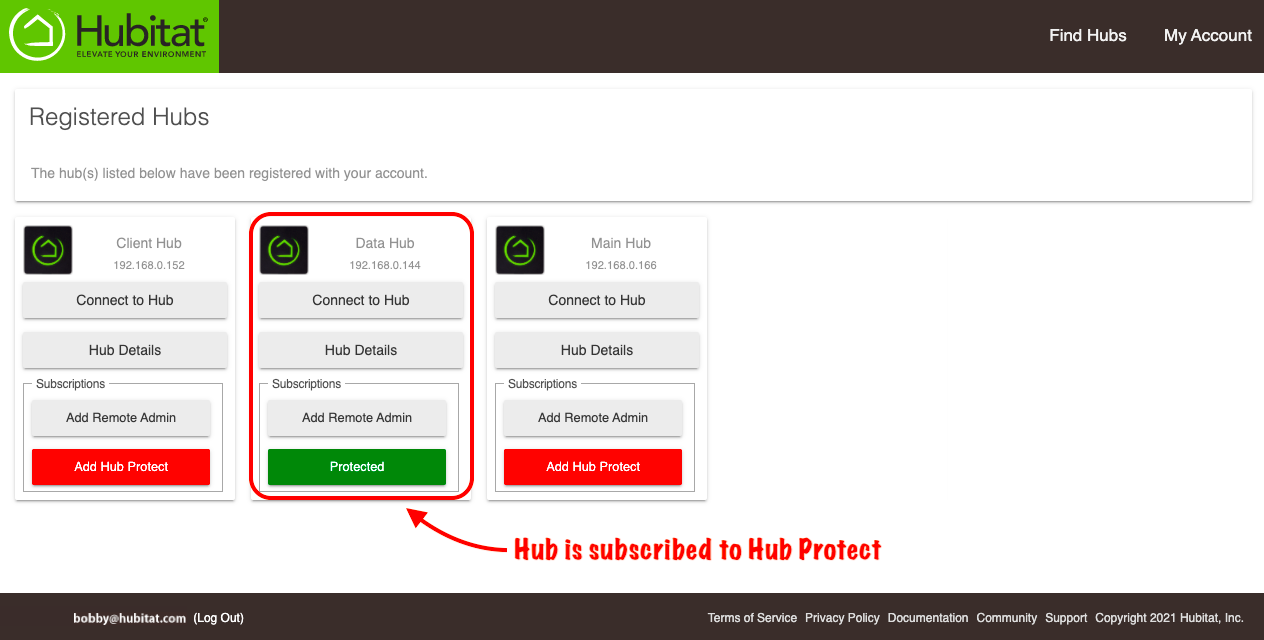Green "Protected" button screenshot